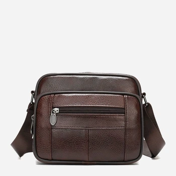 Сумка кросс боди через плечо мужская из натуральная кожи Vintage leather-14988 Коричневая