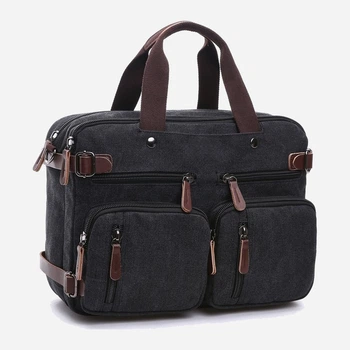 Сумка портфель мужская Vintage leather-20078 Черная