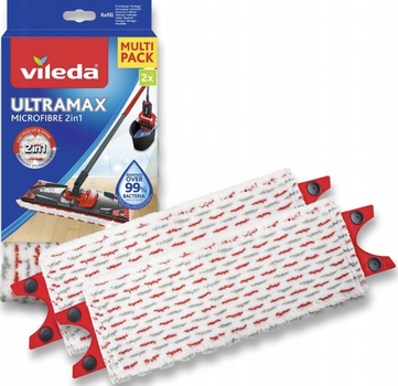 Сменные насадки для швабры микрофибра для пола 2 шт Vileda FK-2980