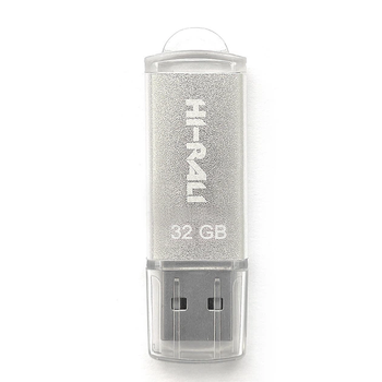 USB-накопичувач флешка на 32Gb Hi-Rali Rocket (V-Cut) series Silver