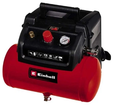 Компрессор воздушный безмасляный Einhell tc-ac 190/6/8 of, 1200Вт, 6л, 190л/мин, 8бар, 8.9кг 4020655