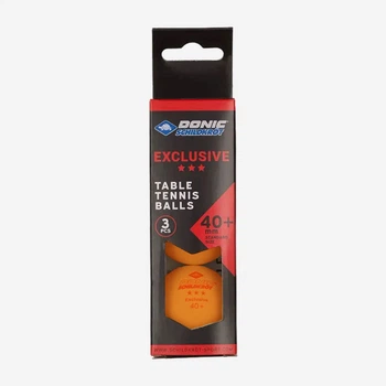 Мячики Donic Exclusive 3* 40+ Orange 3pcs