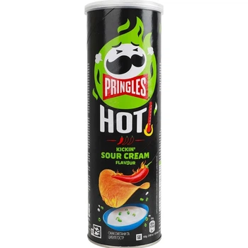 Картопляні чіпси Pringles Hot Kickin' Sour Cream 160 г (5053990175826)