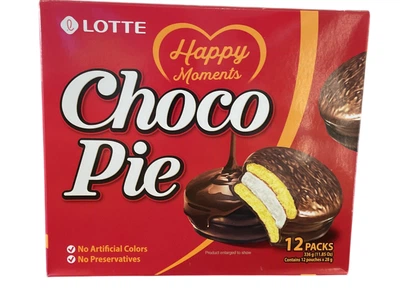 Печиво Lotte Choco Pie у шоколадній глазурі з маршмеллоу 336 г (8801062160709)