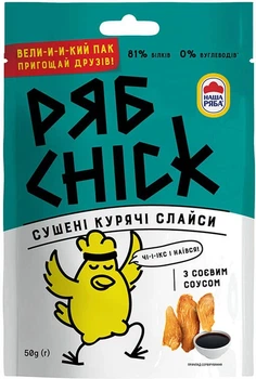 Курячі слайси РябChick сушені з соєвим соусом 50 г (0.05 кг) (4820243970382)