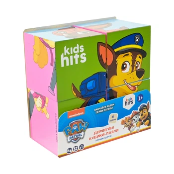 Іграшка деревяна кубики-пазли Paw Patrol KH20/050 Kids Hits Різнокольоровий shop (4897126753202)