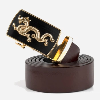 Ремінь чоловічий з натуральної шкіри Vintage leather-20259 115 см Коричневий