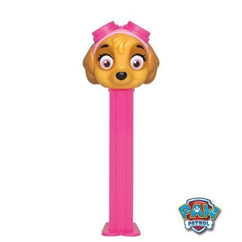 Конфеты PEZ с фруктовым вкусом без лактозы и глютена + игрушка (Paw Patrol Скай) 17 г