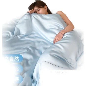 Летнее прохладное одеяло Wuyinliangpin Class A 40s Lyocell Tencel, 10% соевый наполнитель, тонкое одеяло двойного размера, 200*230 см.