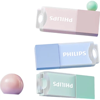 Флеш-накопичувач PHILIPS 16 ГБ USB 2.0, 10 UA-B, мікро-синій, милий креативний комп'ютерний флеш-накопичувач для бізнесу, офісу та студентів
