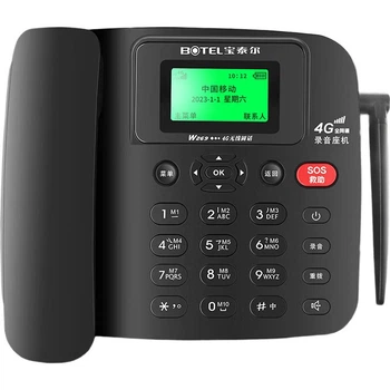 Стаціонарний телефон Baotaier W269, 4G, із SIM-картою, функція запису, чорний