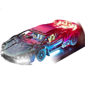 QZCX Lamborghini будівельний блок гоночний автомобіль сумісний з Lego, розвиваюча іграшка для хлопчиків, подарунок на день народження