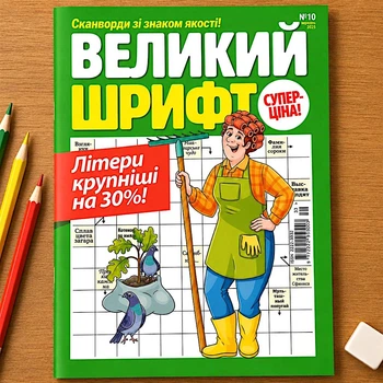 Кроссворды Крупный Шрифт рус .язык №10/2025