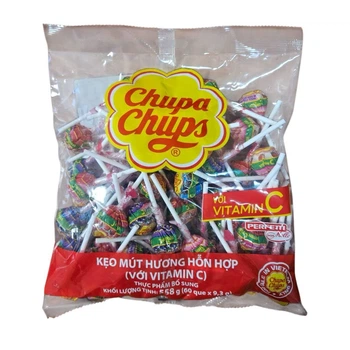 Леленцы на палочке Chupa Chups Ассорти вкусов с витамином C 10 г, 60 шт