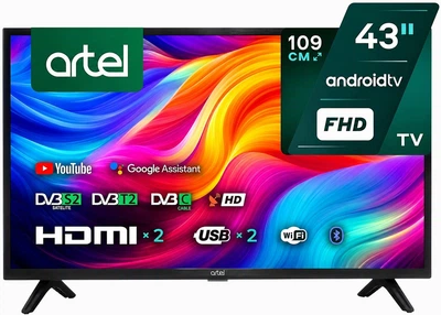 LED телевизор 43" Smart TV с матрицей IPS Artel A43KF5500