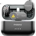 Бездротовий петличний мікрофон Maono T5, мікрофон для прямих трансляцій, одноканальний шумозаглушення зі штучним інтелектом, запис аудіо з мобільного телефону, коробка для запису коротких відео, мікрофон для камери, версія Shanke Type-C
