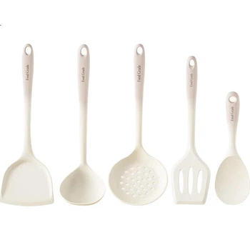 Набір силіконових шпателів та ложок Royalstar, харчового класу, термостійких, для домашнього приготування, включаючи шпатель, ополоник для супу, ситечко, ложку для рису та лопатку для смаження