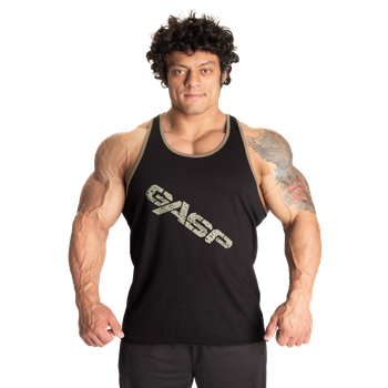 Спортивная майка GASP Vintage T-back Black/Green L