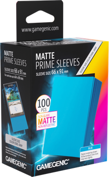 Набір чохлів для карт Gamegenic Matte Prime  Sleeves 66 x 91 мм 100 шт Blue (4251715419502)