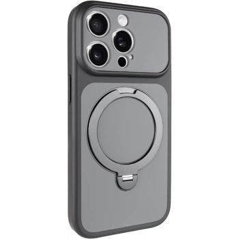Чехол Ummi Full Camera with MagSafe HQ Ring для iPhone 13 Pro Max с кольцом-подставкой 360° Айфон 13 про макс Black