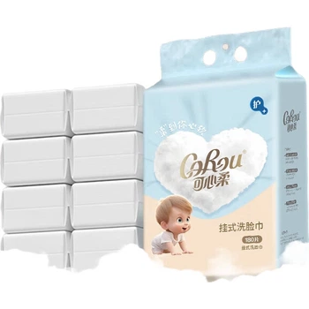 Детские одноразовые салфетки для лица COROU Baby-Specific для новорожденных, настенные, 180 штук, подвесной стиль.
