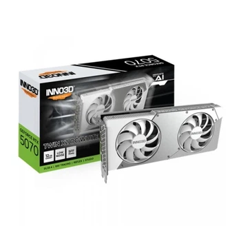 Видеокарта GeForce RTX 5070, Inno3D, TWIN X2 OC (White Edition), 12Gb GDDR7 (N50702-12D7X-195064W)