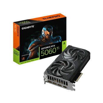 Відеокарта GeForce RTX 5060 Ti, Gigabyte, WINDFORCE, 8Gb GDDR7 (GV-N506TWF2-8GD)