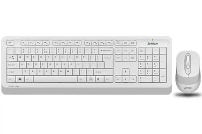 Комплект беспроводной A4tech Fstyler FG1010, White+Grey