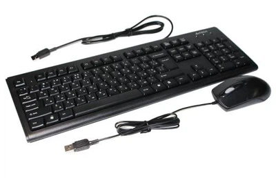 Комплект A4Tech KRS-8372, Black, проводной, USB