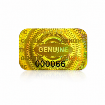 Голографическая защитная наклейка GENUINE VOID 25×15 мм