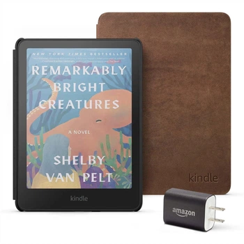 Электронная книга Amazon Kindle Colorsoft 16GB (2nd Generation) с кожаным чехлом и адаптером
