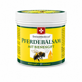 Трав'яний бальзам для тіла SwissMedicus Pferdebalsam mit Bienengift з 25 травами та бджолиною отрутою, 150 мл