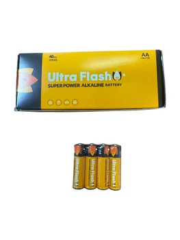 Батарейка алкалінова Ultra Flash LR6/AA, упаковка 4 шт.