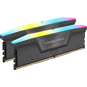 Оперативна пам'ять DDR5 64 Gb (6000 MHz) (Kit 32 Gb x 2) Corsair Vengeance RGB Gray (CMH64GX5M2D6000Z40)