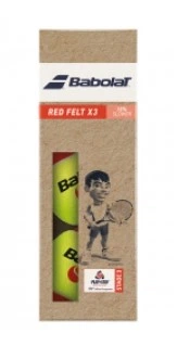 М'ячі для тенісу Babolat RED FELT paper pack 3 ball one size (501108-113)