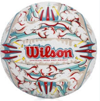 Волейбольный мяч Wilson GRAFFITI PEACE белый синий синтетическая кожа для игры в волейбол унисекс