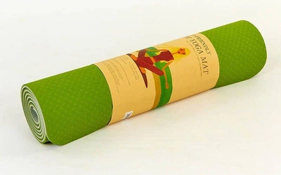 Коврик для фитнеса и йоги TPE Yoga Mat 183*61*0.6 см Зеленый