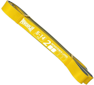 Еспандер-стрічка для фітнесу PowerPlay 4116 Double Colors Band 5-14 kg жовто-сірий