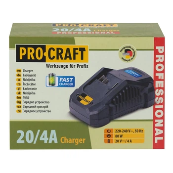 Зарядний пристрій Procraft Charger20/4 A, 20 В, 4 А, 80 Вт