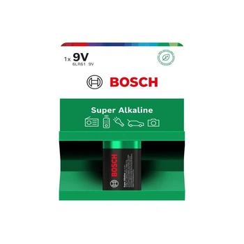 Прямоугольная батарейка Bosch Super Alkaline 9V (6LR61) 6LR61SA1B/00 (8594162800216)