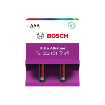 Міні-пальчикова батарейка Bosch Ultra Alkaline AAA (LR03) 2 шт LR03UA2B/00 (8594162800094)