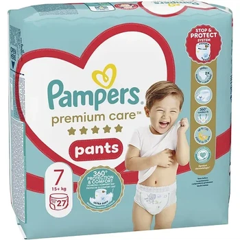 Підгузки-трусики памперси Pampers Premium Care Pants Розмір 7 (15+ кг) 27 шт