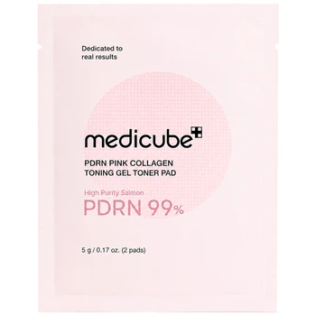 Тонер-педи для зволоження та вирівнювання тону з PDRN Medicube PDRN Pink Collagen Toning Gel Pad, 2 шт