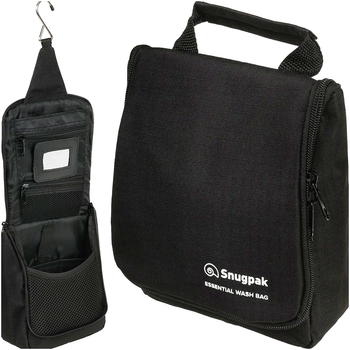 Косметичка туристична з дзеркалом для приладдя 3 відділення Cordura Snugpak чорна
