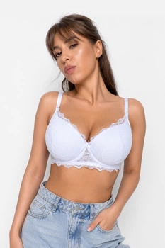 Бюстгальтер жіночий білого кольору чашка С Fashion розмір 85C (216443)