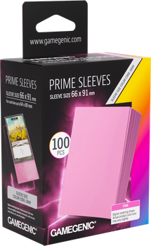 Набір чохлів для карт Gamegenic Prime  Sleeves 66 x 91 мм 100 шт Pink (4251715419441)