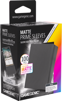 Набір чохлів для карт Gamegenic Matte Prime  Sleeves 66 x 91 мм 100 шт Black (4251715419496)