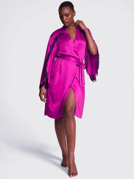Халат жіночий літній великих розмірів Victoria's Secret 819771644 XL/2XL Рожевий (1160033464)
