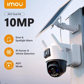 Аккумуляторная камера Imou AOV Dual Kit 10mp с WI-FI / 4G + солнечная панель
