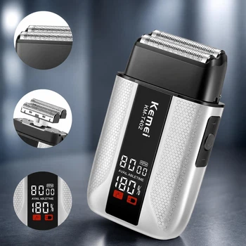 Сеточная электробритва Kemei KM-T402 с LCD-дисплеем IPX7 USB Type-C